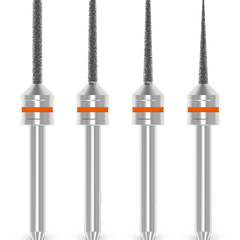 Burs, Milling - AG RFID Orange - Processing Glass Ceramics, Lithium Disilicates, and Hybrid Ceramics