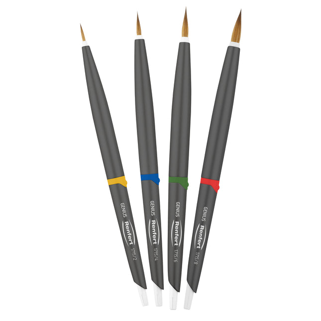 GENIUS brushes (4 pcs) Set with 4 brush sizes (2, 4, 6, 8 )