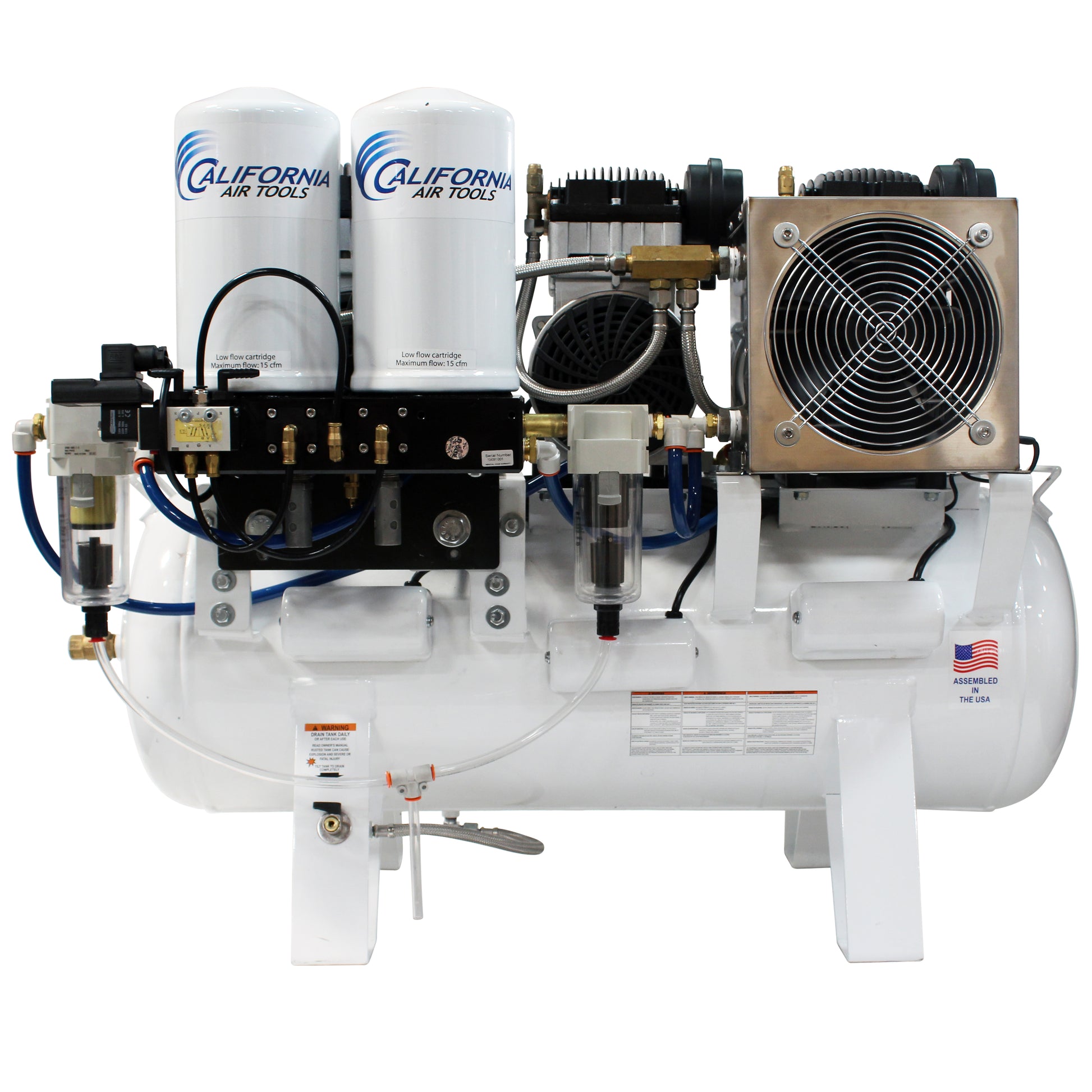 California Air Tools 20060DCC  Ultra Quiet & Oil-Free  6.0 Hp,  20.0 Gal. w/98% Air Dryer & Twin Purge.