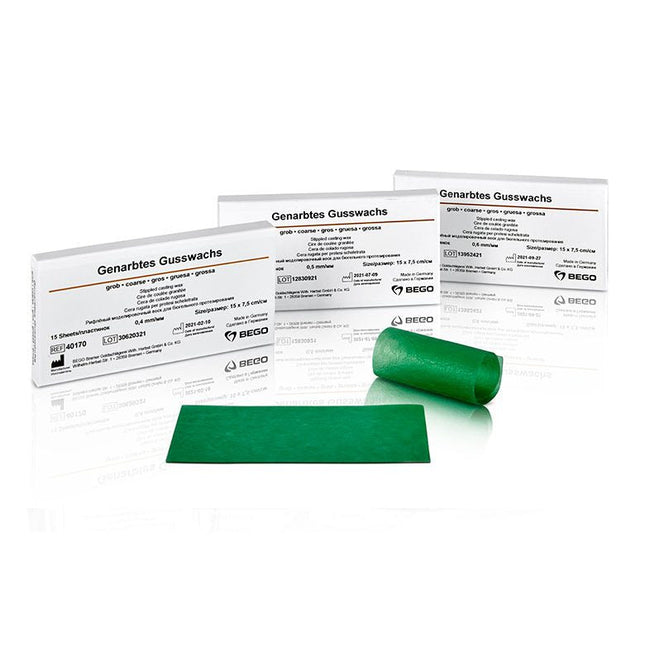 BEGO STIPPLED CASTING WAX  MEDIUM, qty 15