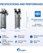 California Air Tools 4.0 Hp SMART Ultra Quiet & Oil-Free 60 Gallon Air Compressor with 98% Air Dryer and Auto Drain Valve