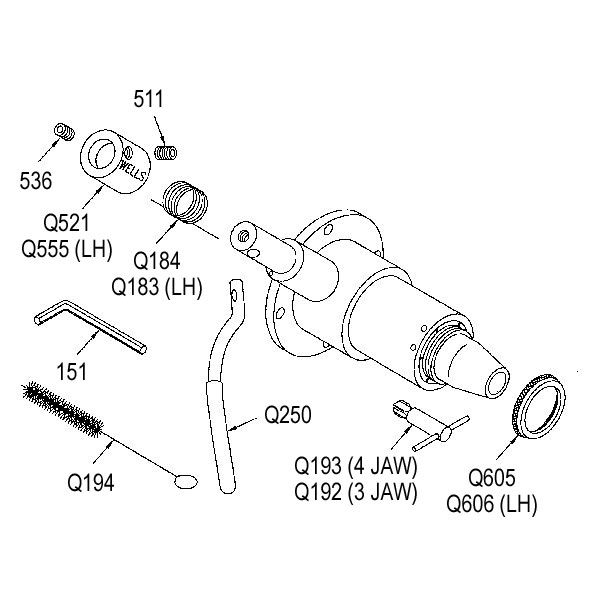 Wells Clutch Spring LH - PAINTED RED